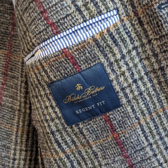 NWT Brooks Brothers Regent Fit Tweed Wool Blazer Sport Coat 40S - Picture 9 of 10